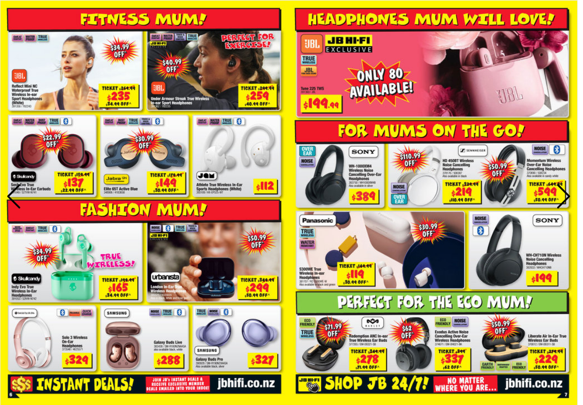 A leaked transcript from the JB Hi-Fi Mother’s Day catalogue planning meeting