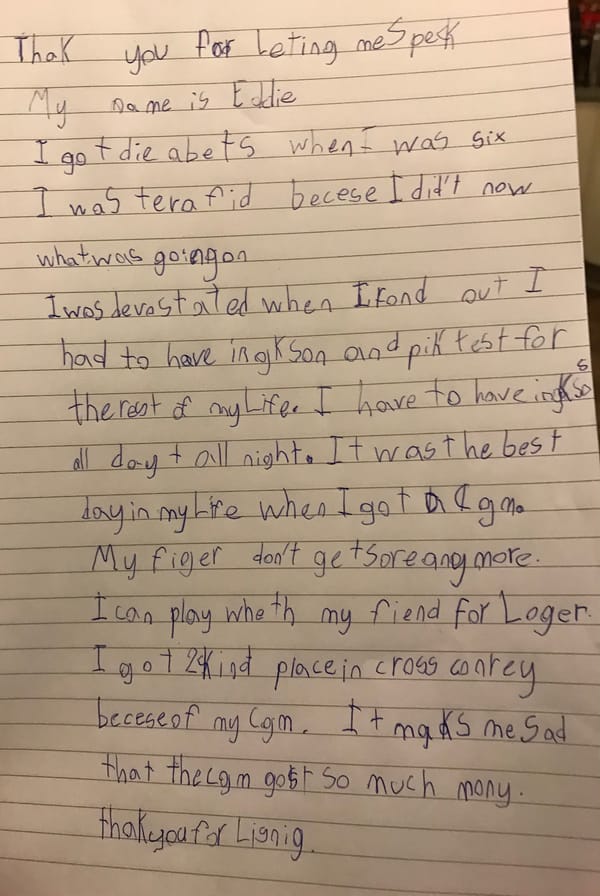 Eddie shares his story with politicians