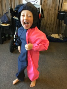 He was a bit excited when he first put them on